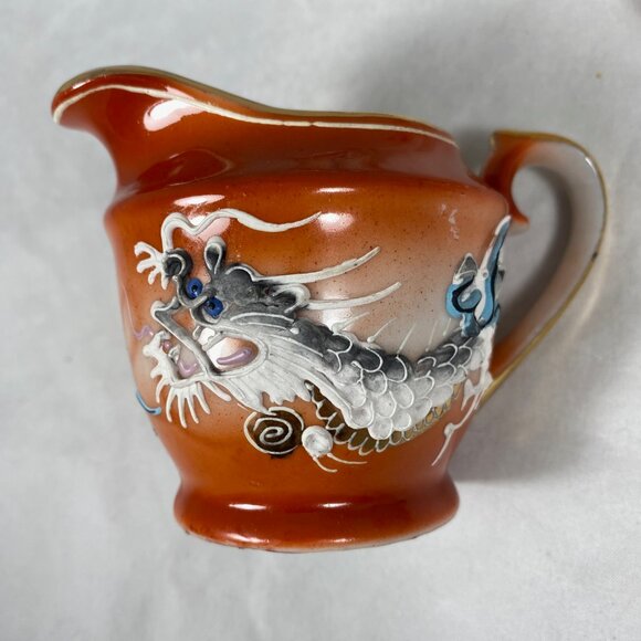 Vintage Japanese Moriage Dragonware Hand Painted 8pc Tea Set - Picture 3 of 8